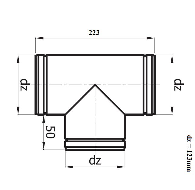 Abzweigung TRS 125/90-OC