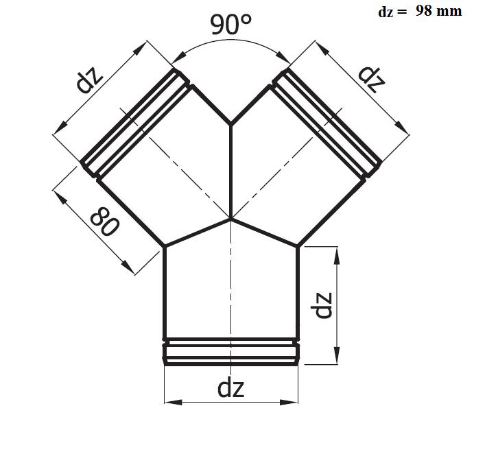 Abzweigung YS100/90-OC