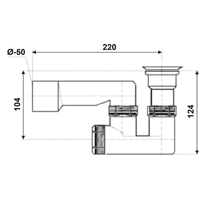 Siphon für Duschwannen SYF 006