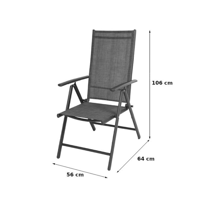 Gartenstuhl mit 7 lagig  - schwarz