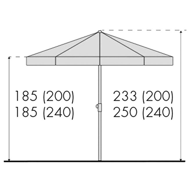 Garten Sonnenschirm MEXICO 200cm natürliche