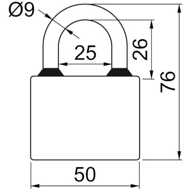 Vorhängeschlösser RV.OVAL.52