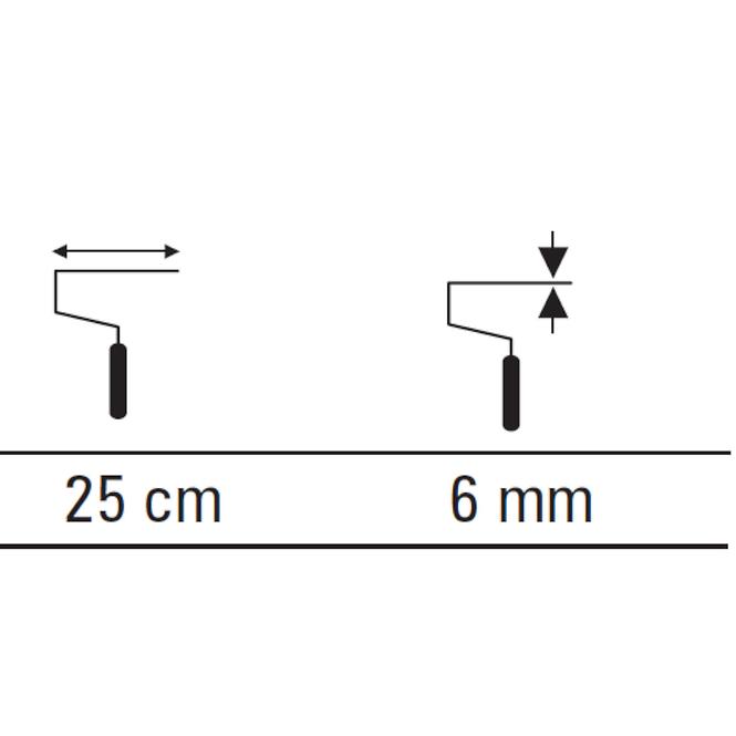 Rollengriff  25 cm/6mm