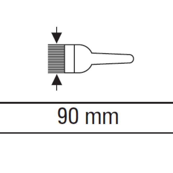 Halbenglischer Pinsel 90