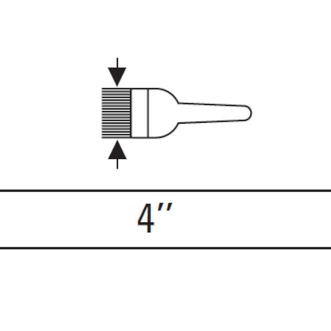 Flacher Pinsel für Emulsion 4˝