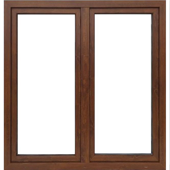 Zweiflügeliges Dreh-Kipp-Fenster 146,5x143,5cm weiß/Eiche golden