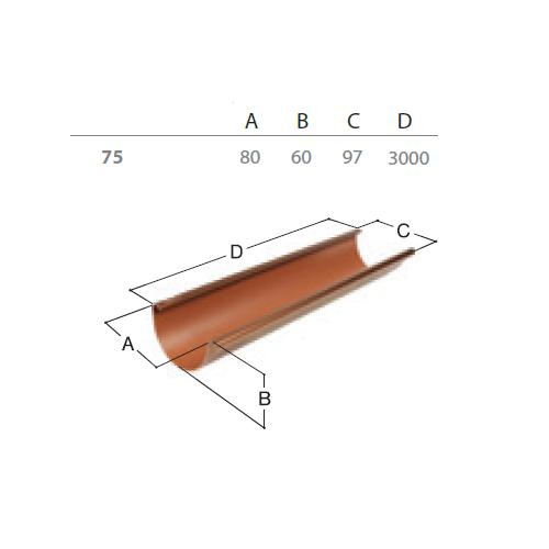 Abtropfrinne Rg 75 3 M