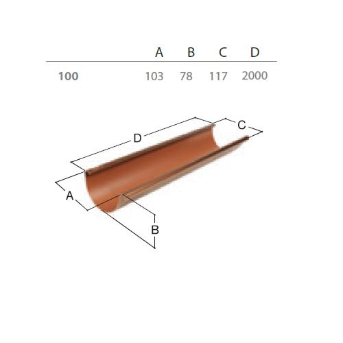 Abtropfrinne Rg 100 2 M