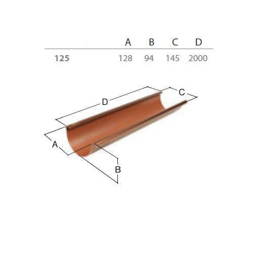 Abtropfrinne Rg 125 2 M