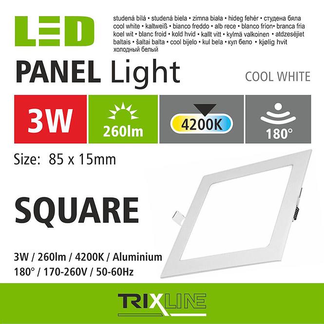 Lampe BC TR 3W LED 4200k square