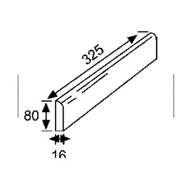 Frostbeständige Leiste Klinker Rod Acero 8/33