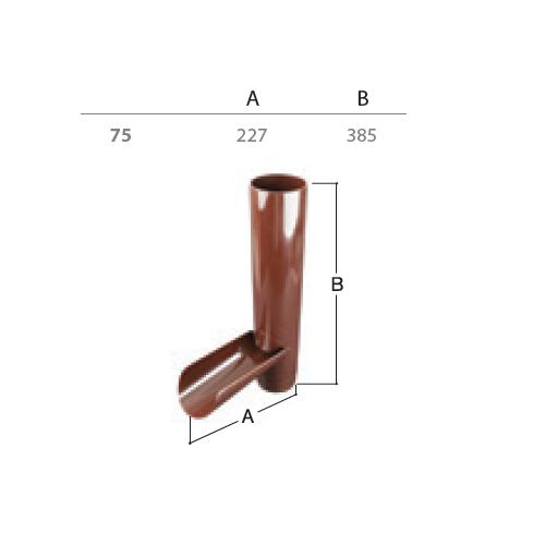 Ablassklappe Dn 75 Anthrazit