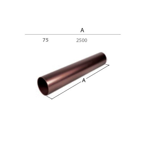 Ablassrohr Dn 75 2,5 M Grau