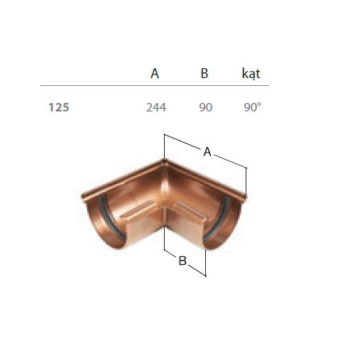 Äußere Ecke Rg 125 Anthrazit