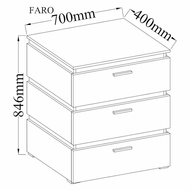 Kommode Faro 70cm Eiche Artisan