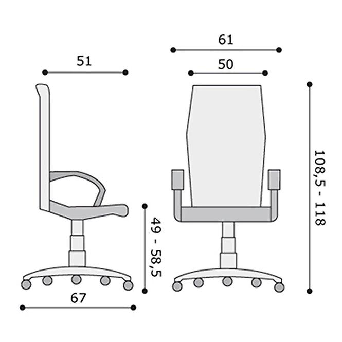 Bürostuhl Tennessee, Schwarz