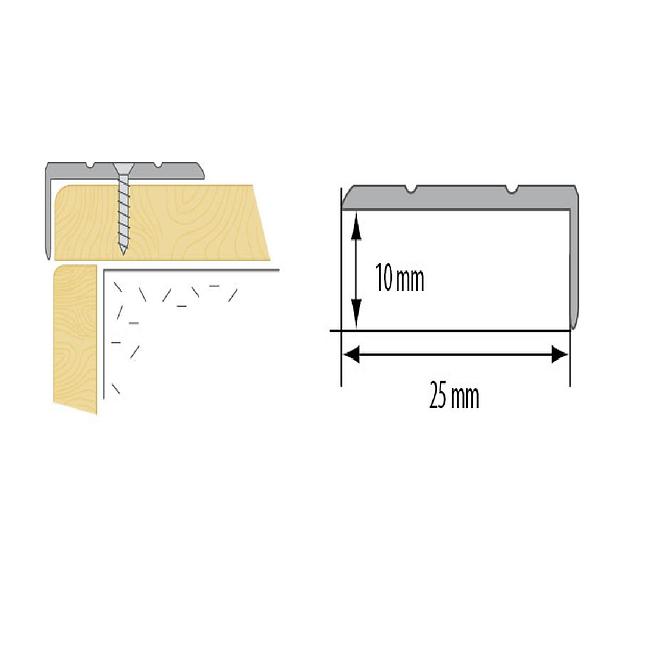 Treppenprofil schmal LSW  LSW 10X25 1,0 C23 Gold