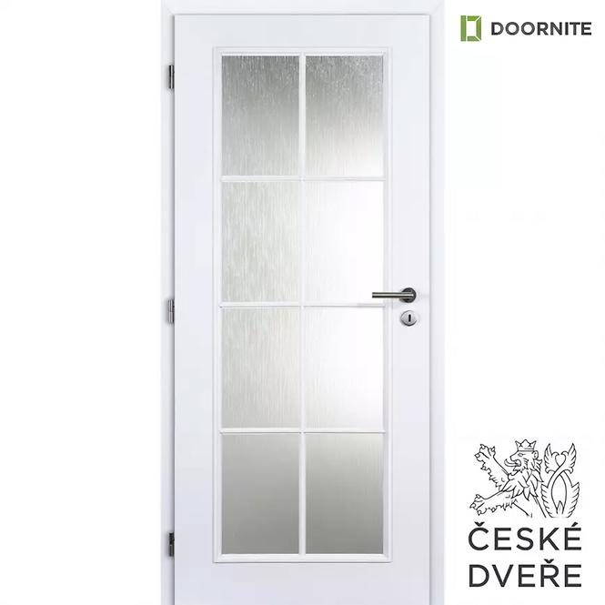 Innentür Elida Glas Weiß 60L