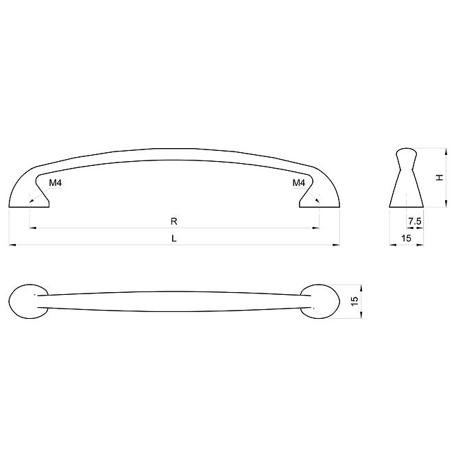 Möbelgriff A011-96 Chrom