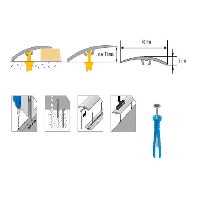 Übergangsprofil LW 40 1,8 Eiche