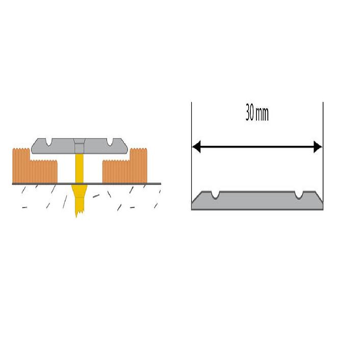 Übergangsprofil LPP 30 0,9 C-0 Silber