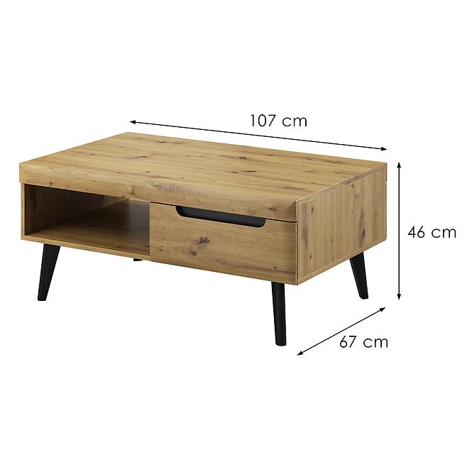 Couchtisch Nordi 107cm Eiche Artisan