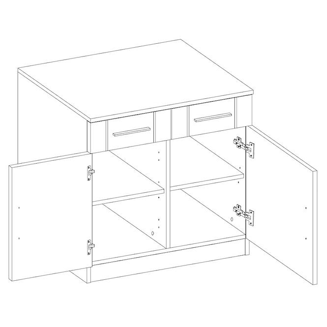 Kommode Paris 69cm Eiche Sonoma