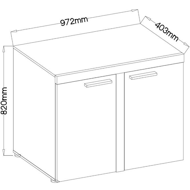 Kommode Rumba 97cm Weiß