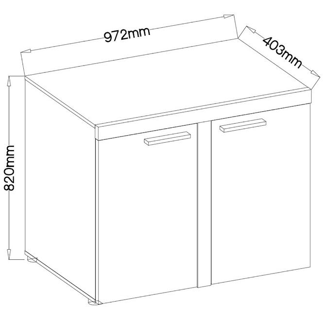 Kommode Rumba 97cm Beton