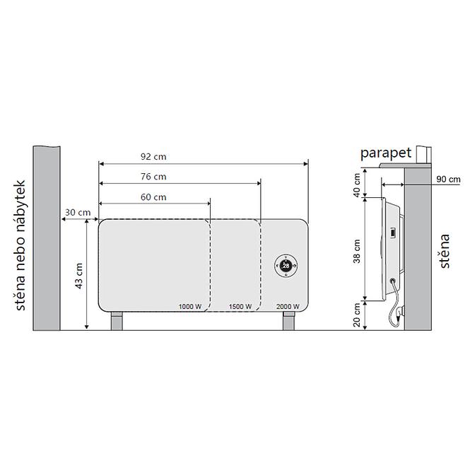 Konvektorheizung T19 1000W WIFI