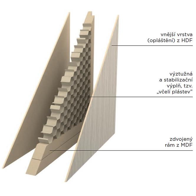 Innentür Flavio 03 80L Anthrazit