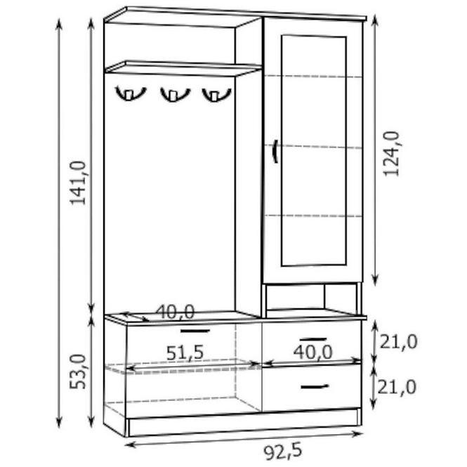 Kleiderschrank Martyna Sonoma Tabac