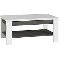 Couchtisch Brugia 100cm Grau/Weißer Glanz