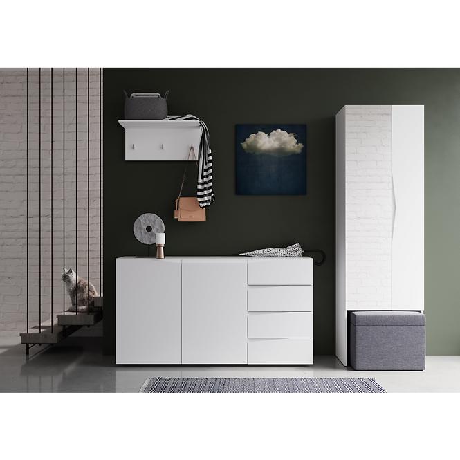 Schrank Lucca Spiegel 60cm Weiß