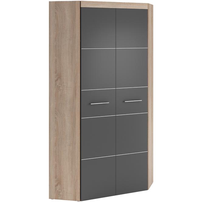 Schrank Titto 90 cm Antacyt/Eiche Sonoma