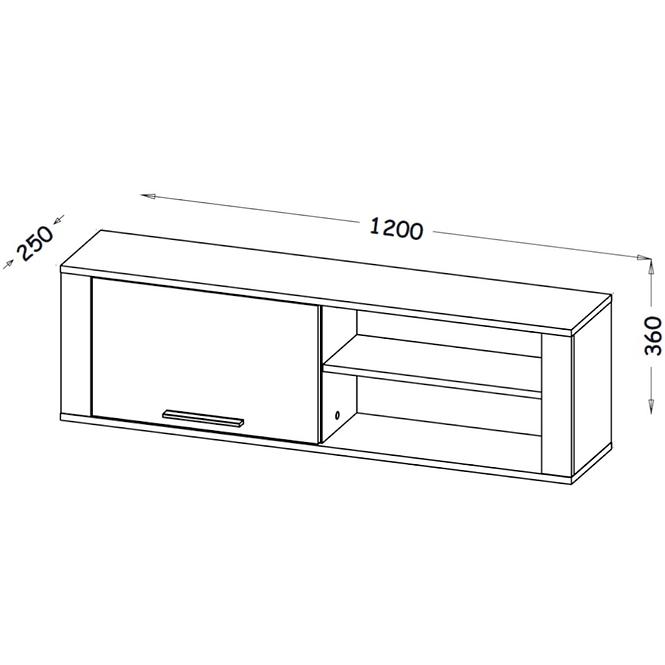 Regal Titto 120 cm, Eiche