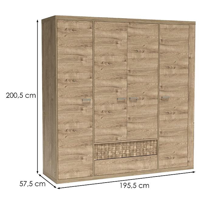 Schrank Natural 195,5cm Ribbeck