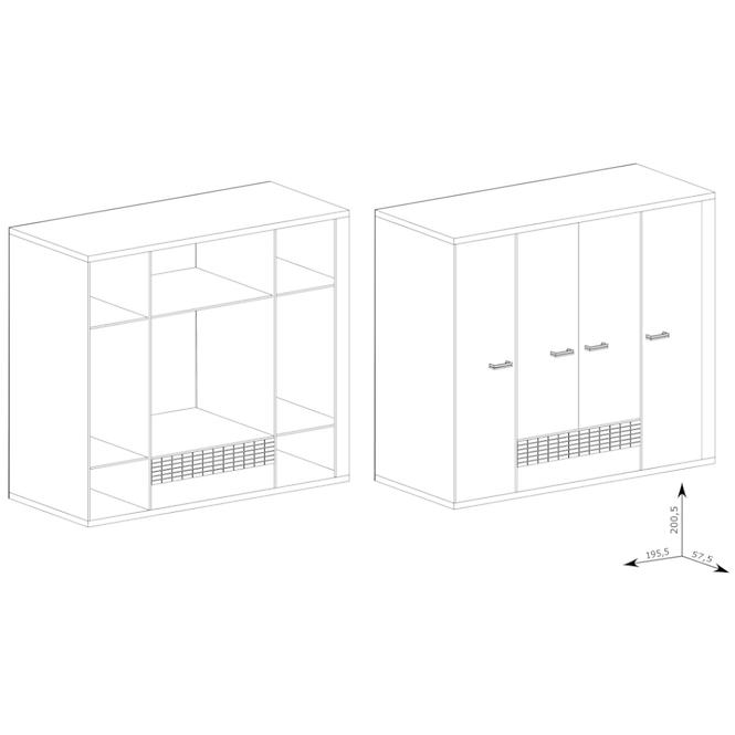 Schrank Natural 195,5cm Ribbeck