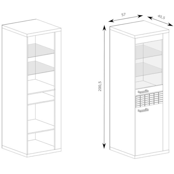 Vitrine Natural 50cm Ribbeck