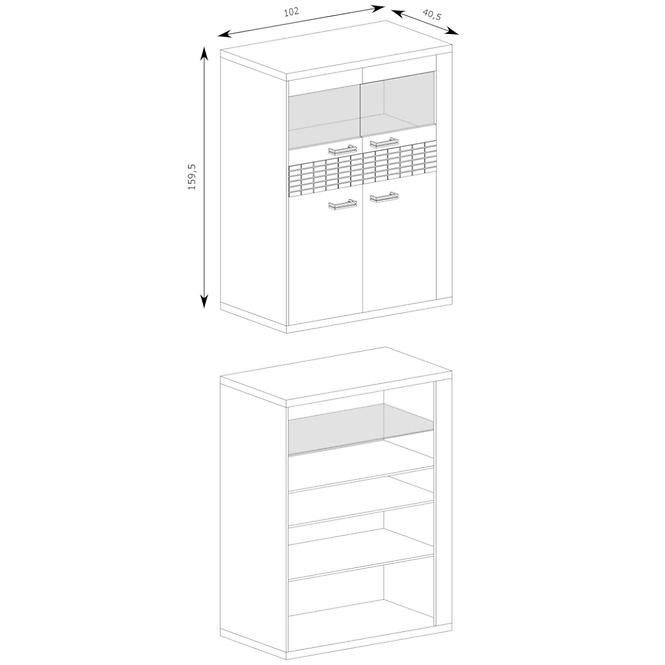 Vitrine Natural 120cm Ribbeck