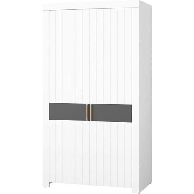 Schrank Picolo 106cm Weiß /Grau