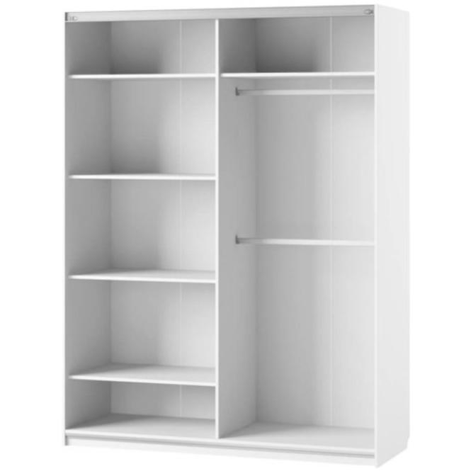 Schrank Selene 164cm Weiß Matte/Glänzend