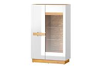 Vitrine Visio 86cm Eiche Camargue/Weiß