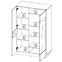 Vitrine Visio 86cm Eiche Camargue/Weiß,4