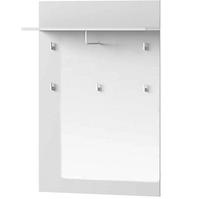 Wandgarderobe mit haken + regal  Selene  20 weiß glänzend