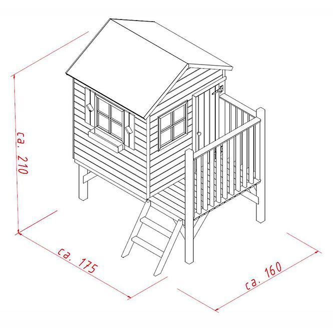 Kindergartenhaus Nikolaus 2 161x183x210 cm