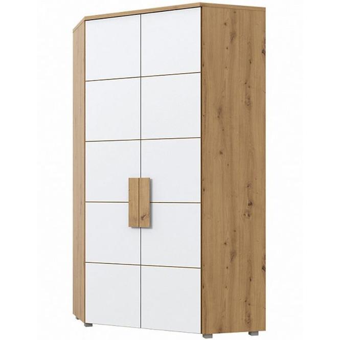 Schrank Arkina 97cm Weiß/Eiche Artisan