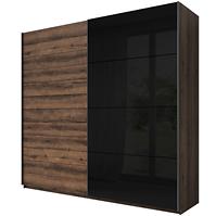 Schrank Galaxy 270cm eiche monastery/schwarz glas