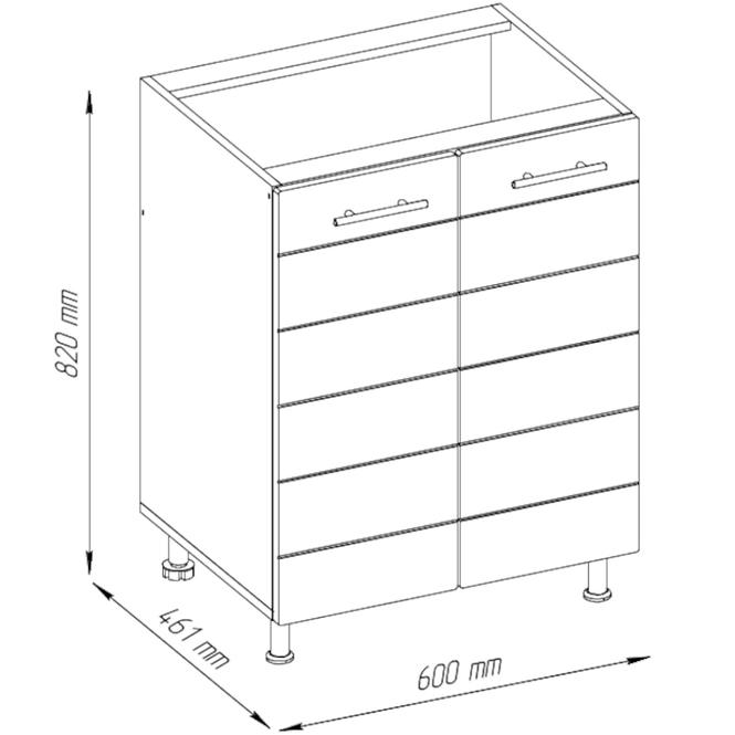 Küchenzeile Daria  D60 2d