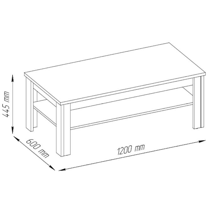 Couchtisch Vincent 120cm Eiche Wotan